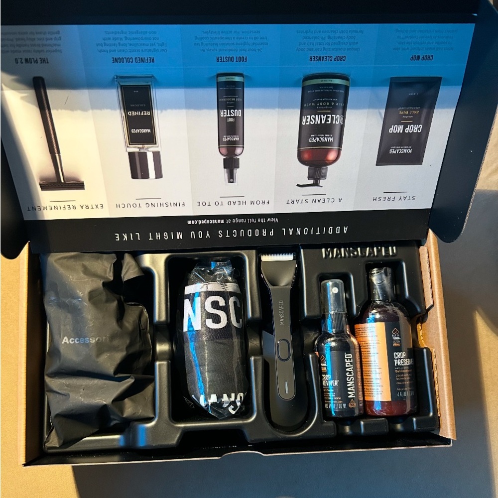 manscaped package (older version with 4.0 trimmer). Opened but unused